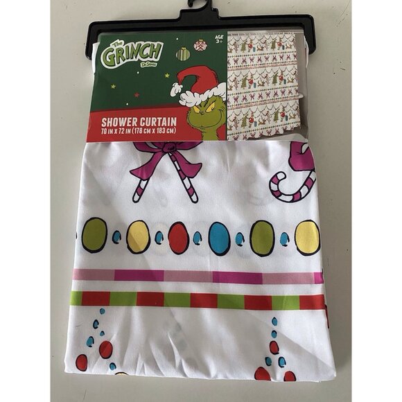 Dr. Seuss The Grinch Max Cindy Lou Christmas Holiday Shower Curtain 70 X 72” NEW - Picture 1 of 12
